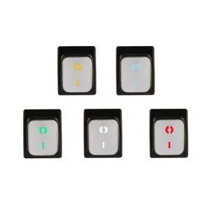 The White with Red Rectangle Logo - 4Pin ON OFF Rectangle Rocker Switch Yellow Blue Green White Red LED