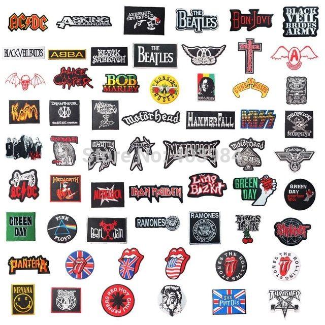 Punk Rock Band Logo - 200pieces/lot Custom Made Design EMBROIDERED PATCH HEAVY METAL PUNK ...