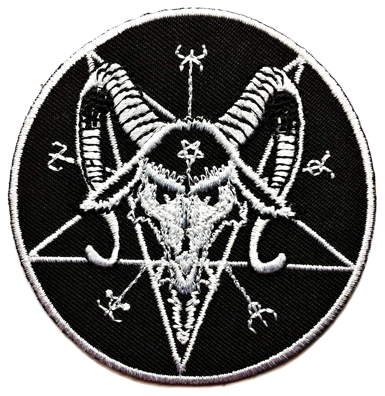 Punk Rock Logo - Amazon.com: Best4Buy Music Patch 666 Demonic Pagan Goat Pentagram ...