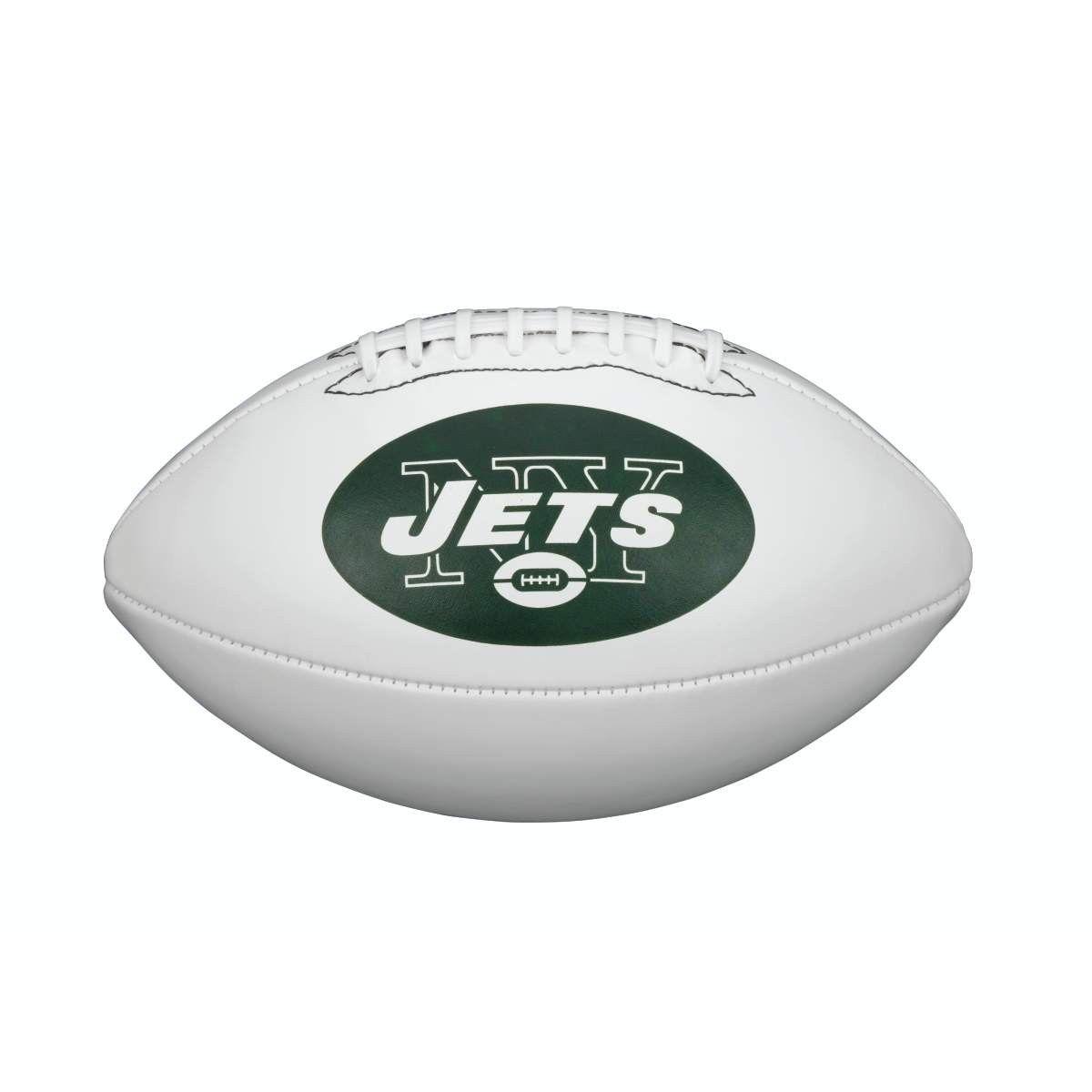 Jets Football Logo - NFL TEAM LOGO AUTOGRAPH FOOTBALL, NEW YORK JETS. Wilson