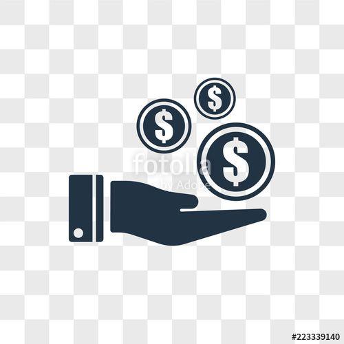 Cash Logo - Cash vector icon isolated on transparent background, Cash logo ...