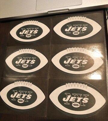 Jets Football Logo - 6 NEW YORK Jets NY NFL Football Logo Stickers Lot of 6 Wholesale ...