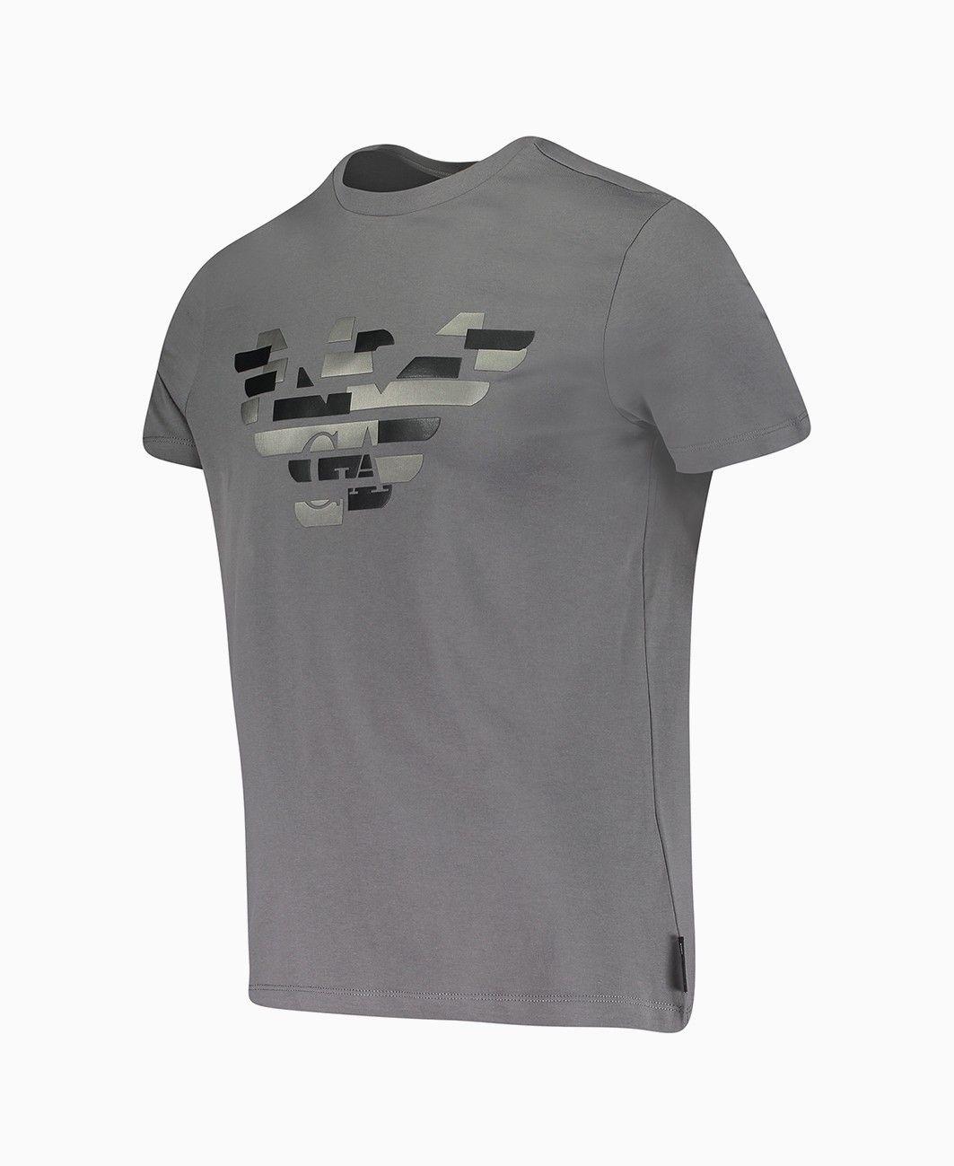 Camo GA Logo - Emporio Armani - Camo GA Eagle T-Shirt - Grey