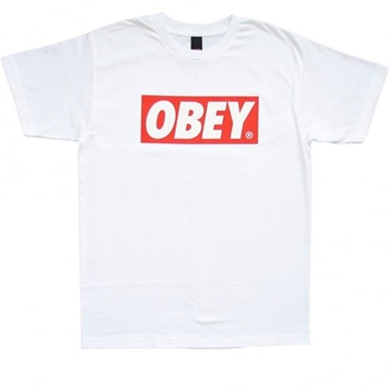 Obey Bar Logo - Obey Bar Logo Tee White | Natterjacks