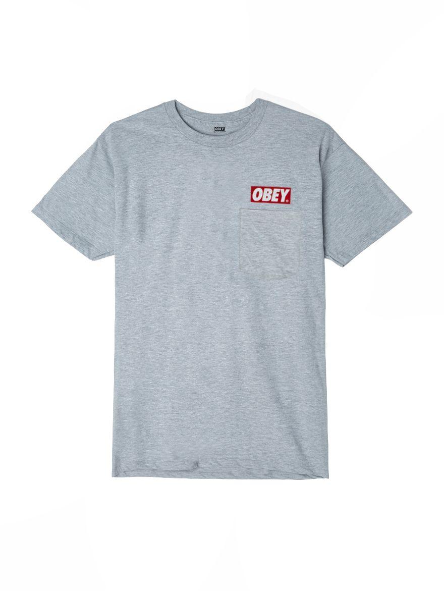 Obey Bar Logo - OBEY Bar Logo Pocket T Shirt Clothing UK