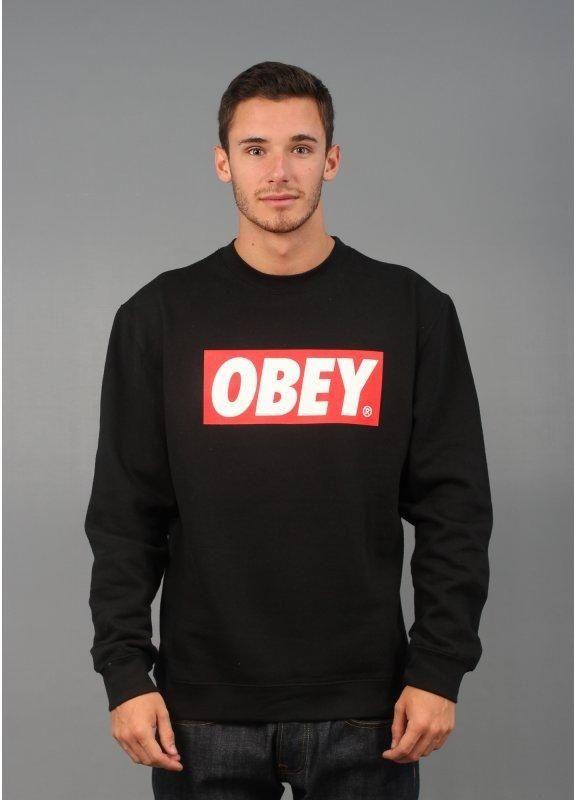 Obey Bar Logo - Obey Bar Logo Sweatshirt Black
