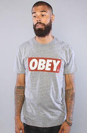 Obey Bar Logo - Obey The Obey Bar Logo Standard Issue Tri-Blend Tee in Heather Grey ...