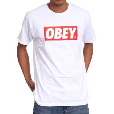 Obey Bar Logo - Obey Obey Bar Logo T Shirts In White