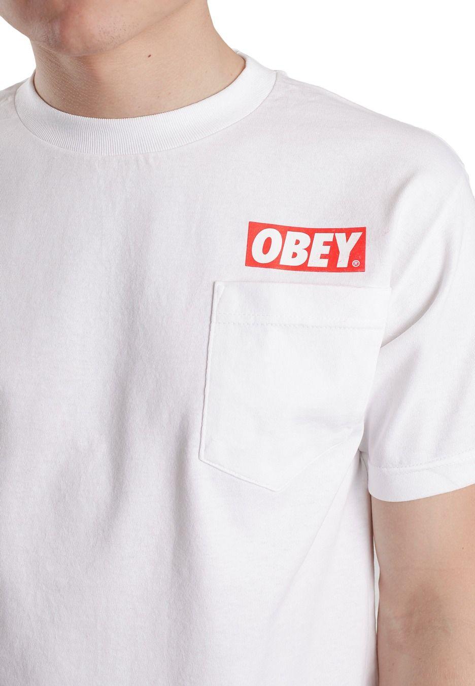 Obey Bar Logo - Obey Bar Logo White Shirt Shop