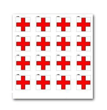 Square White with Red Cross Logo - Amazon.com: Red Cross On White - SET of 16 - Window Bumper Laptop ...
