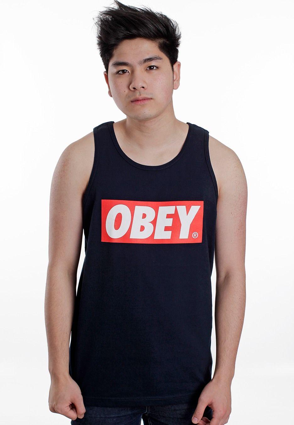 Obey Bar Logo - Obey - Bar Logo Navy - Tank - Streetwear Shop - Impericon.com UK