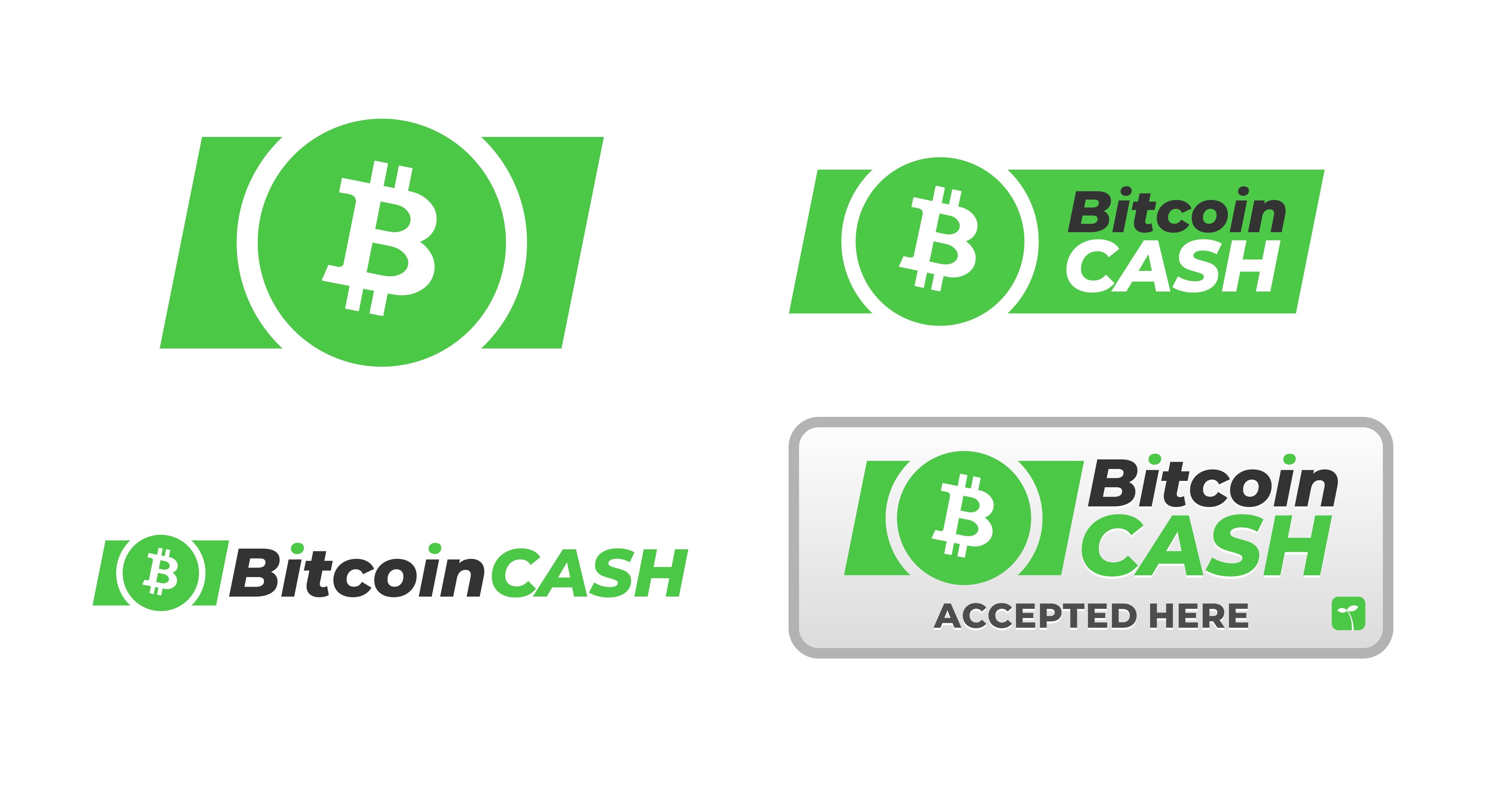 Cash Accepted Logo - Bitcoin Cash Logos produced by the BCF. : btc