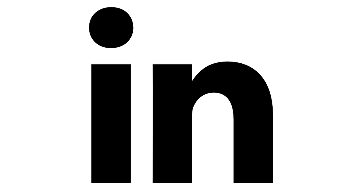 Linked in Black and White Logo - Linkedin logo - Free social icons
