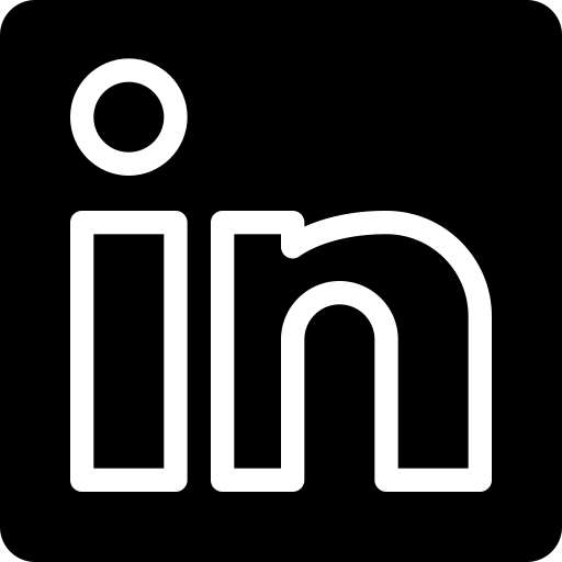 Black LinkedIn Logo - Business, communication, connected, creative, grid, jobs, linkedin