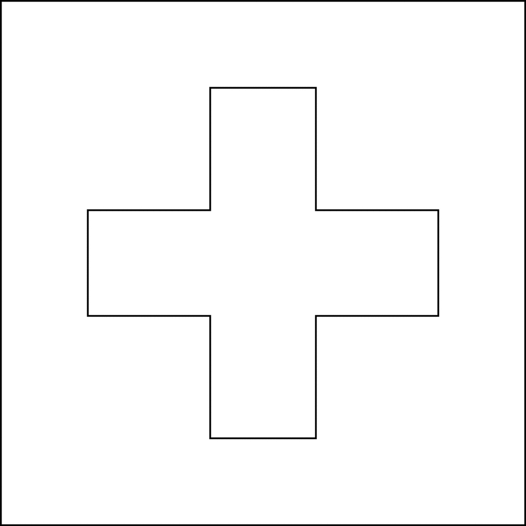 Square White with Red Cross Logo - Flag of Switzerland, 2009 | ClipArt ETC