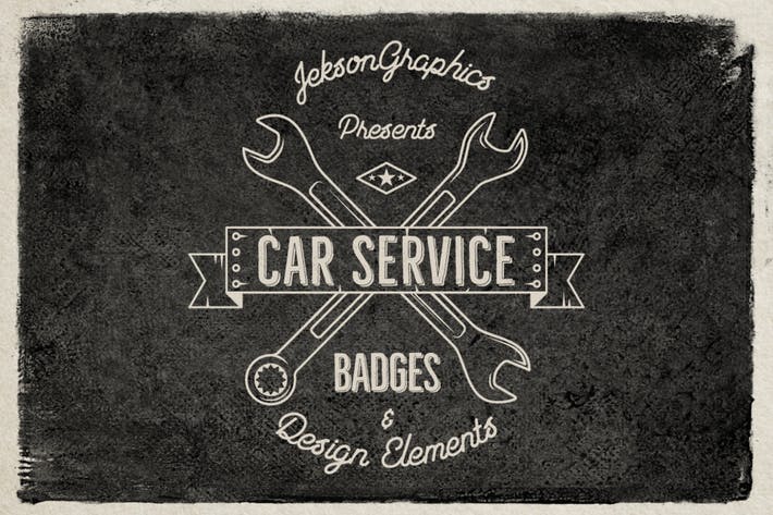 Vintage Auto Service Logo - Car Service Vintage Logo / Retro Badges & Elements by JeksonJS on ...