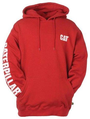 Red Caterpillar Logo - Caterpillar Logo Banner Red Hoodie - CAT Hooded Sweatshirt