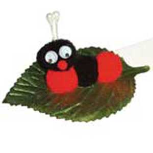 Red Caterpillar Logo - Leafy Caterpillar Logo Bug - Printed Ribbon Logo Bug - RT Promotions