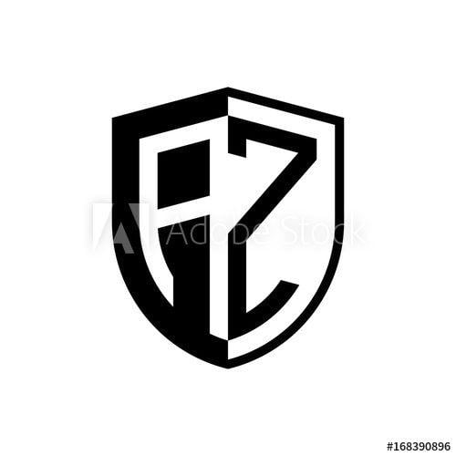 2- Letter Logo - Initial two letter logo shield vector black - Buy this stock vector ...