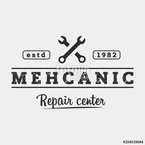 Vintage Auto Service Logo - Auto mechanic service. Mechanic service logo set. Repair service ...