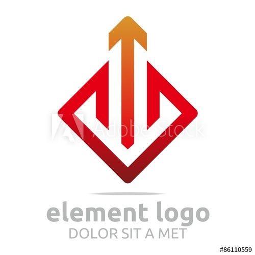 Red Arrow Looking Logo - Logo Element Red Arrow Orange Design Symbol Icon - Buy this stock ...