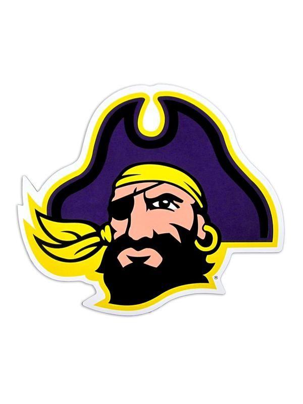 Pirate College Logo - Large Car Magnet Pirate Head | Proud Pirate! | East carolina ...