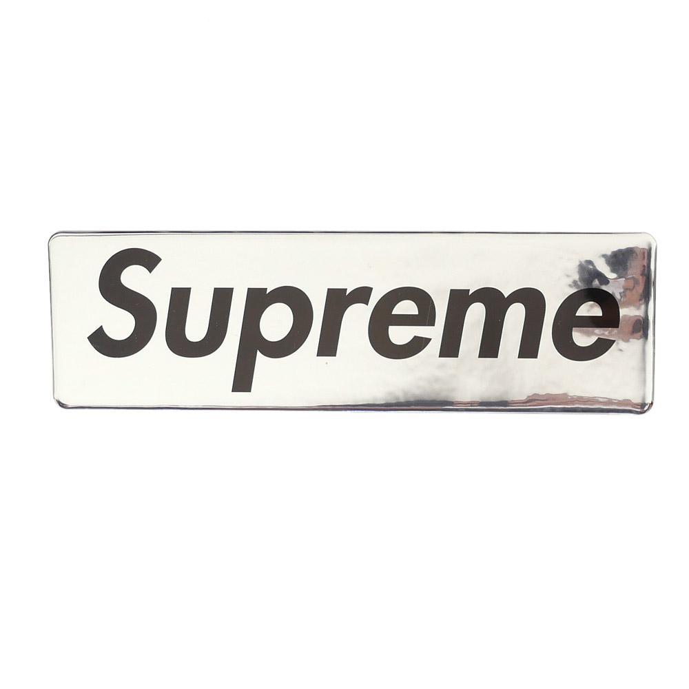 Silver Supreme Logo - Supreme Plastic Box Logo Sticker FW17 (Silver) Never Die