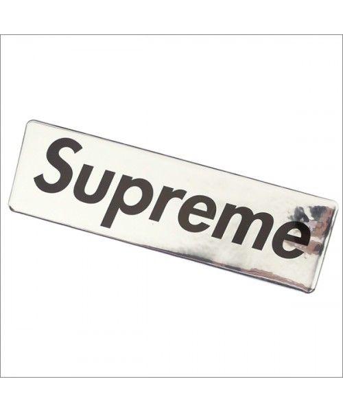 Silver Supreme Logo - SUPREME : Raised Plastic Box Logo Sticker SILVER | Millioncart