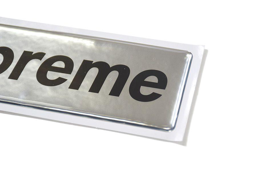 Silver Supreme Logo - Lafayette: シュプリーム Supreme RAISED PLASTIC BOX LOGO STICKER