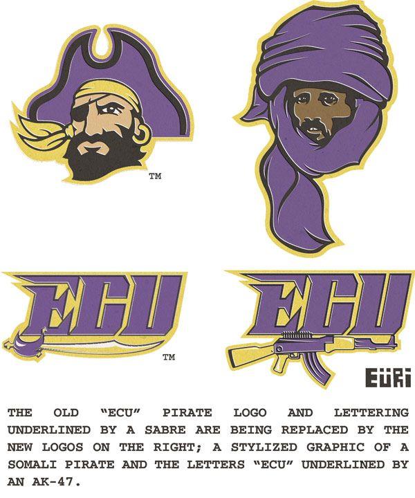 Pirate College Logo - ECU Updates New Pirate Logos | New Raleigh