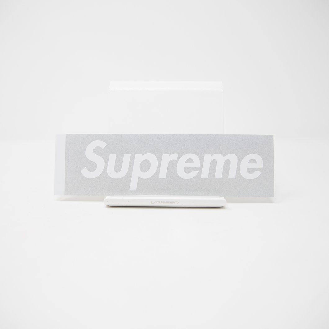 Silver Supreme Logo - Supreme Box Logo 3M Silver Sticker (MINT) – Famous Grail