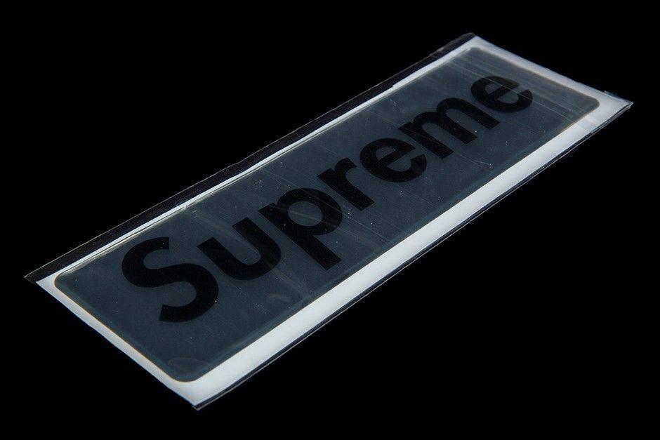 Silver Supreme Logo - SUPREME RAISED PLASTIC BOX LOGO STICKER|F/W 2017