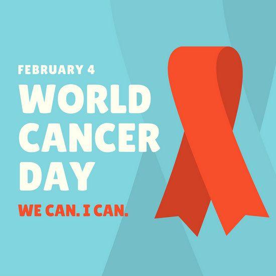 Blue Orange Red Ribbon Logo - Teal Red Ribbon World Cancer Day Social mEdia - Templates by Canva