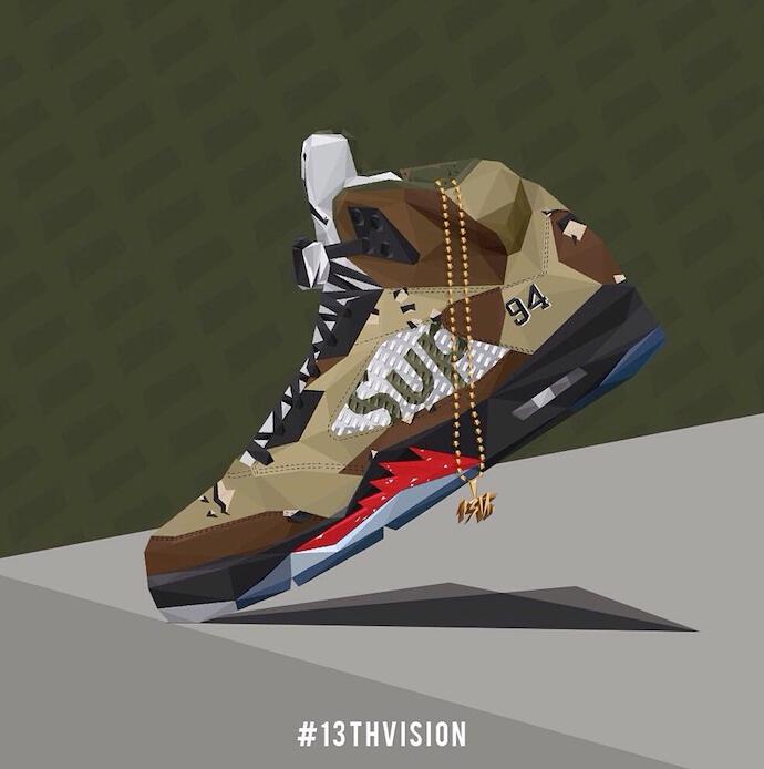 Surpreme Jordan Logo - Supreme x Air Jordan 5 For Sneaker Enthusiasts