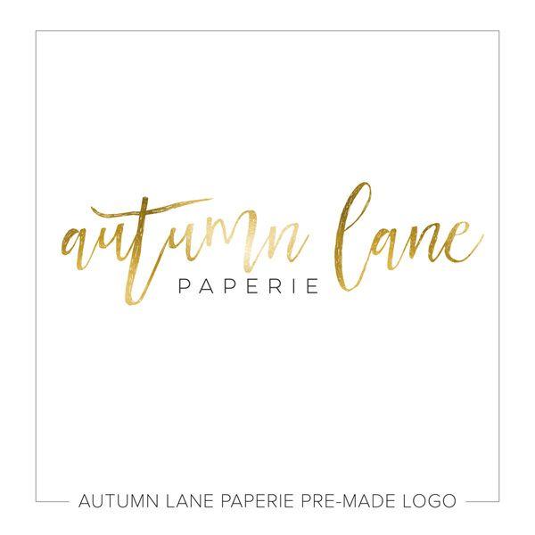 Tropical Flower Logo - Brush Script & Watercolor Tropical Flowers Logo. Autumn Lane Paperie