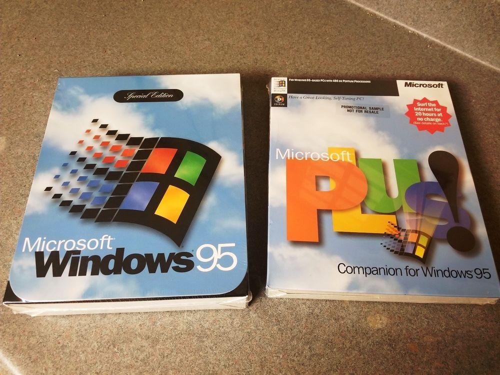 Windows 95 Plus Logo - Vintage Windows 95 Special Edition with Microsoft Plus Companion
