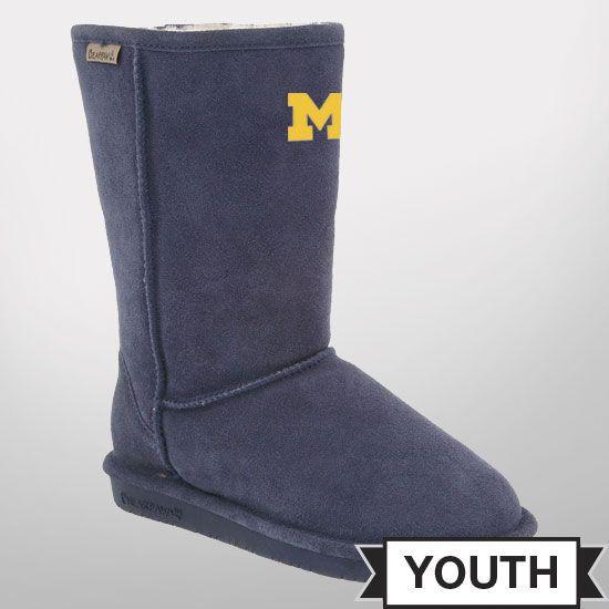 Bearpaw Boots Logo - Bearpaw Boots University of Michigan Emma Youth 8'' Boots