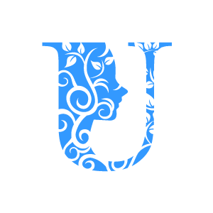 Blue Flower U Logo - Flower Clipart Alphabet U with White Background. Download