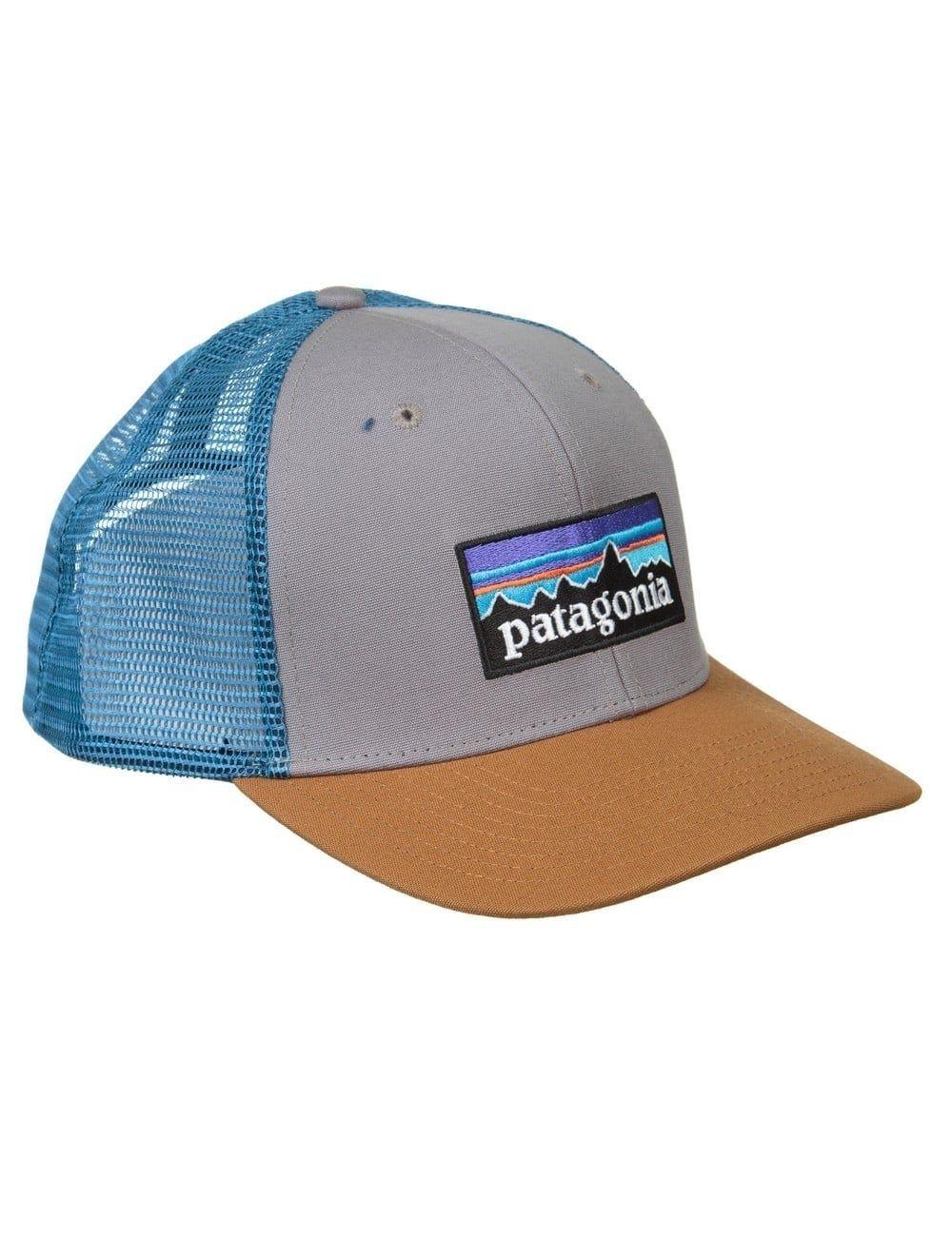 Patagonia Bear Logo - Patagonia P-6 Logo Trucker Hat - Feather Grey/Bear Brown | Hats ...