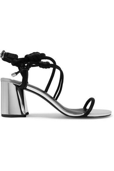 3.1 Phillip Lim Logo - 3.1 Phillip Lim | Drum knotted satin and mirrored-leather sandals ...