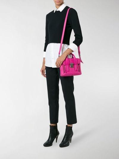 3.1 Phillip Lim Logo - 3.1 Phillip Lim pink Leather mini Pashli satchel| Stefaniamode.com