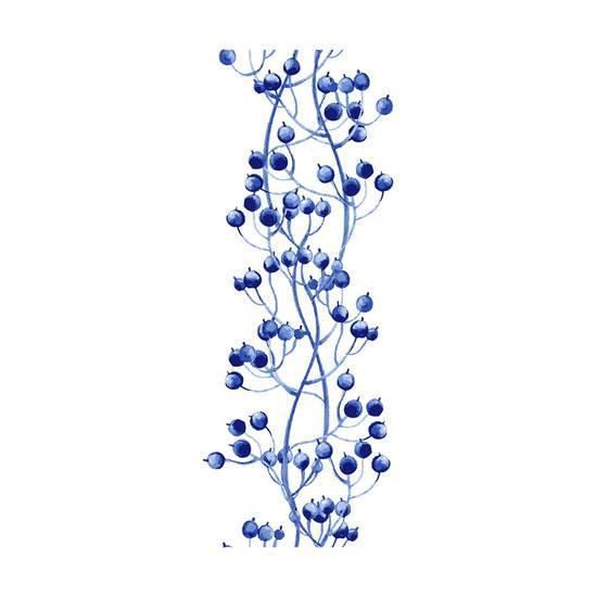 Blue Flower U Logo - Vector Floral Watercolor Texture Pattern with Blue Flowers ...