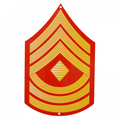 Orange Colored USMC Logo - Full Color 1STSGT Chevron Plaque. The Marine Shop