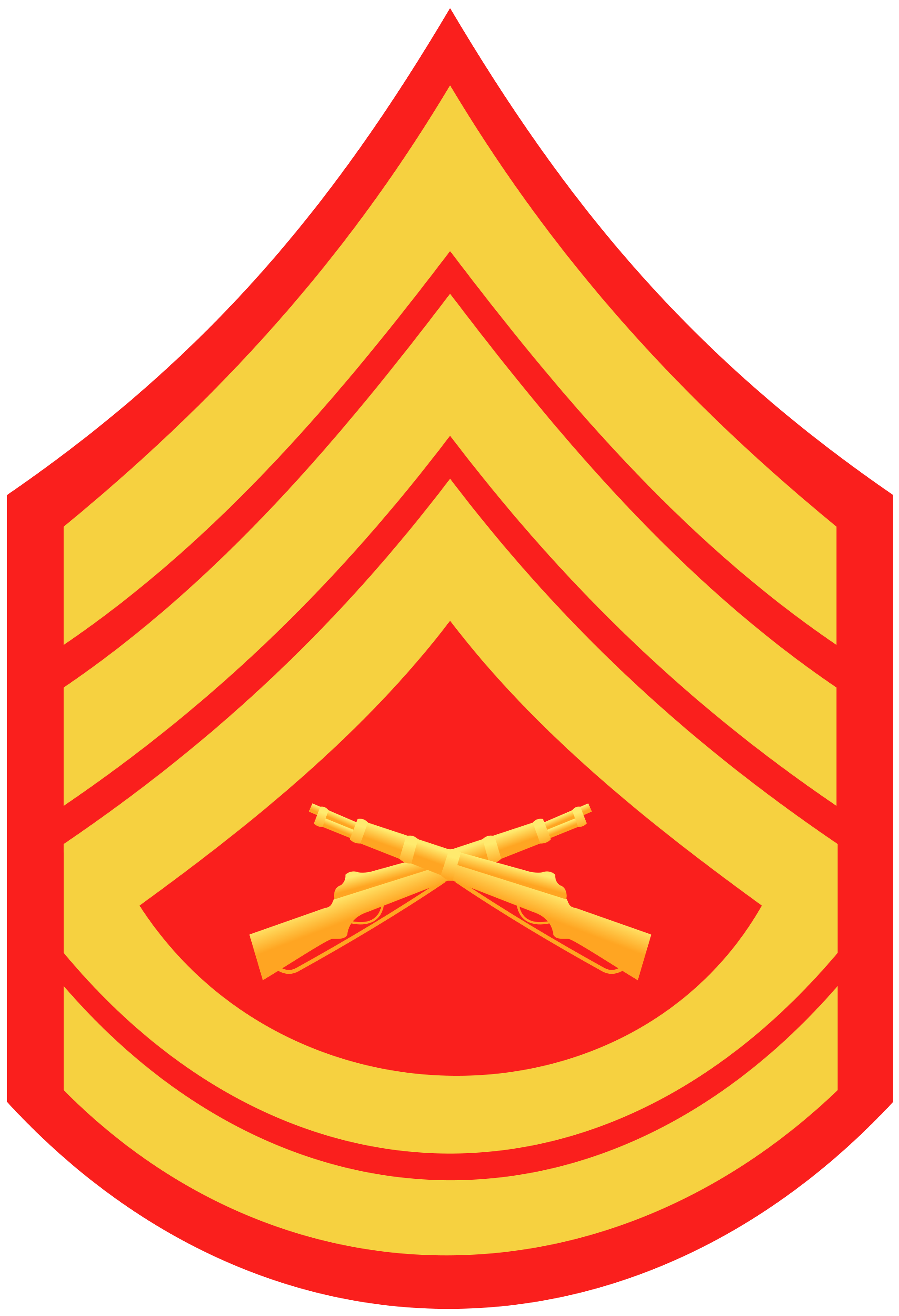 Orange Colored USMC Logo - Gunnery sergeant
