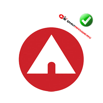 Red White Circle with Triangle Logo - Red Circle White Triangle House Logo - Logo Vector Online 2019