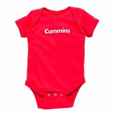 Red Cummins Logo - Cummins red logo infant onesie child kids baby diesel Power