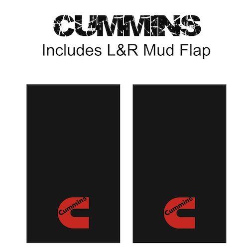 Red Cummins Logo - Proven Design Products. HEAVY DUTY Mud Flaps. Dodge CUMMINS Logod