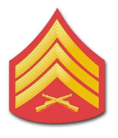 Orange Colored USMC Logo - Amazon.com: US Marine E-5 Sergeant Red/Gold Chevron Rank Insignia ...