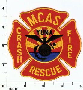 Orange Colored USMC Logo - USMC Crash Fire Rescue MCAS Yuma Arizona ! color PATCH Marines ! CFR ...