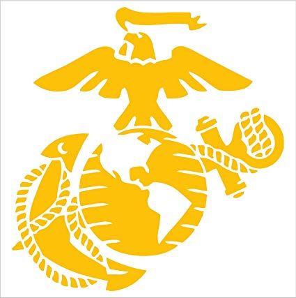 Orange Colored USMC Logo - Amazon.com: Marine Corps - Eagle Globe & Anchor White Usmc Car Decal ...